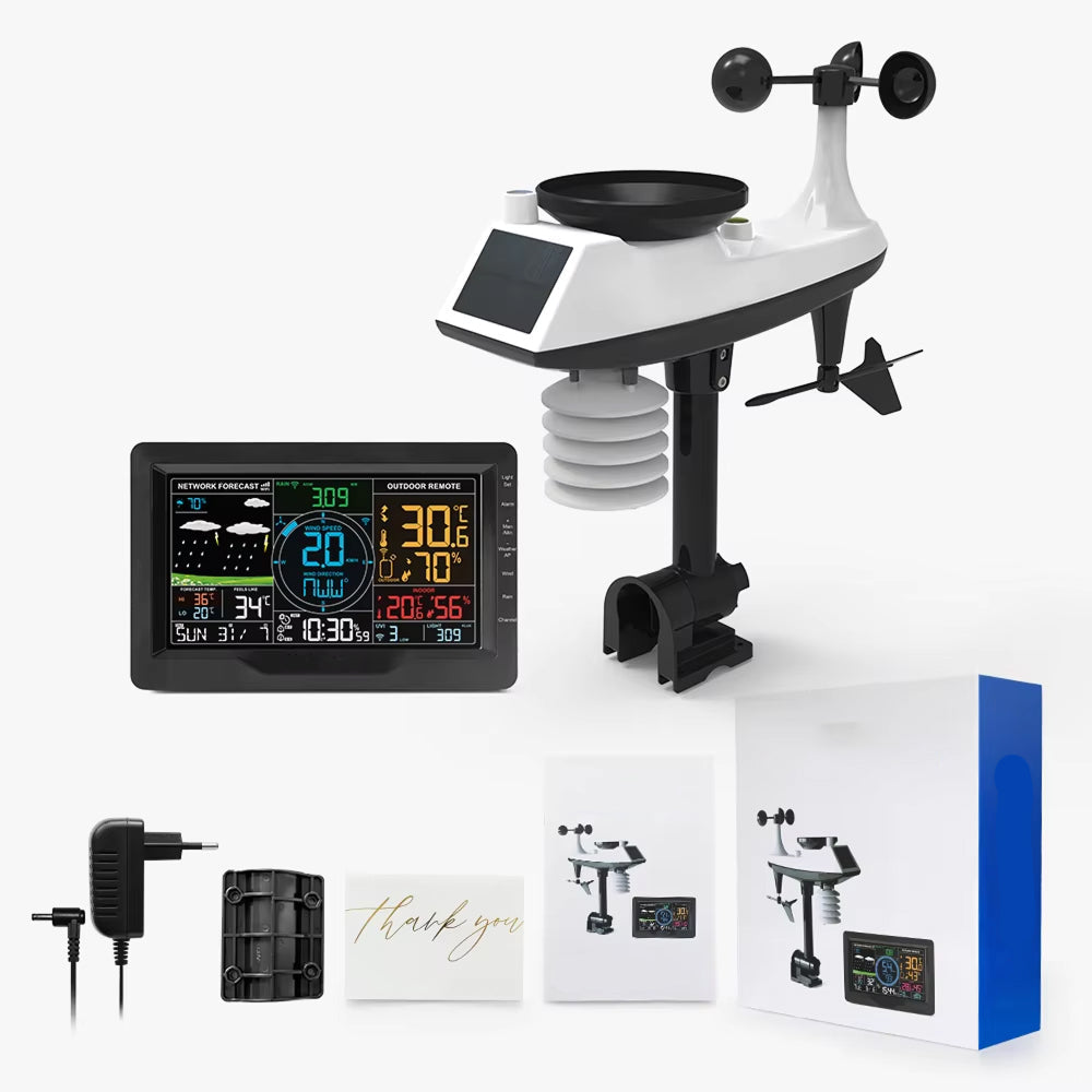 TaciAtmos Wireless Home Weather Station – Indoor/Outdoor Temp, Humidity & Forecast Display