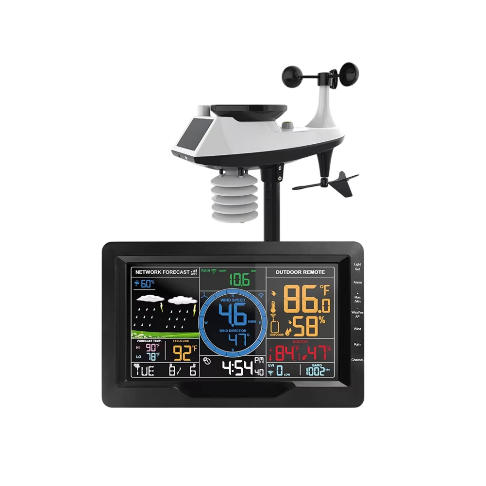 TaciAtmos Wireless Home Weather Station – Indoor/Outdoor Temp, Humidity & Forecast Display