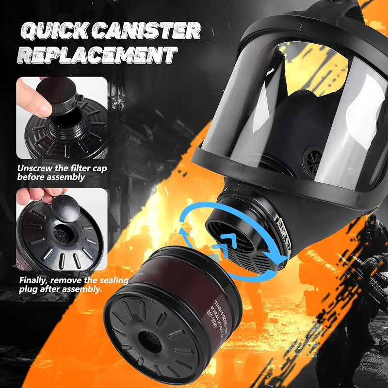 Tactical Full Face Gas Mask - Ultimate Protection Against Chemical Hazards