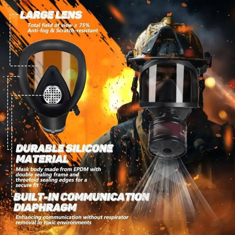 Tactical Full Face Gas Mask - Ultimate Protection Against Chemical Hazards