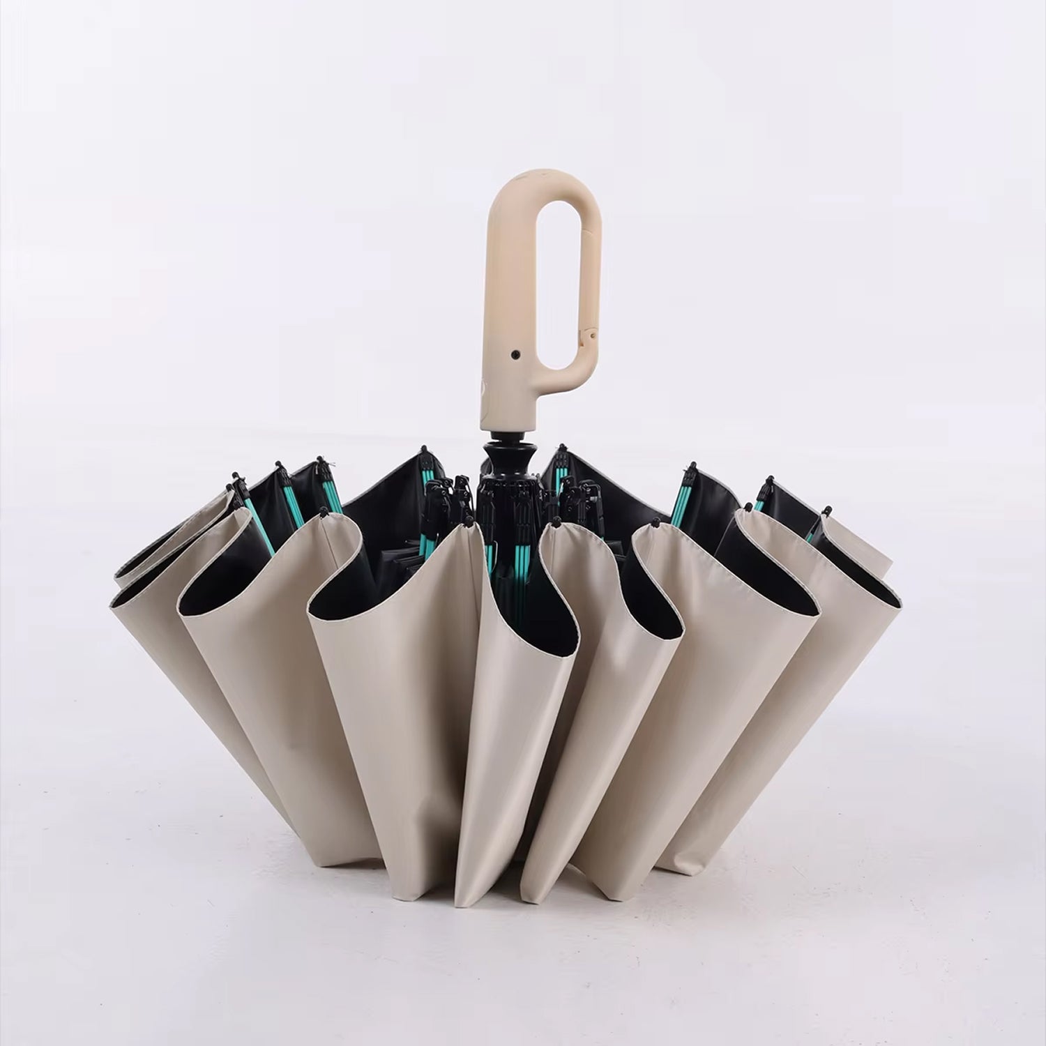 TempEsta Windproof Automatic Folding Storm Umbrella with Reflective Strip