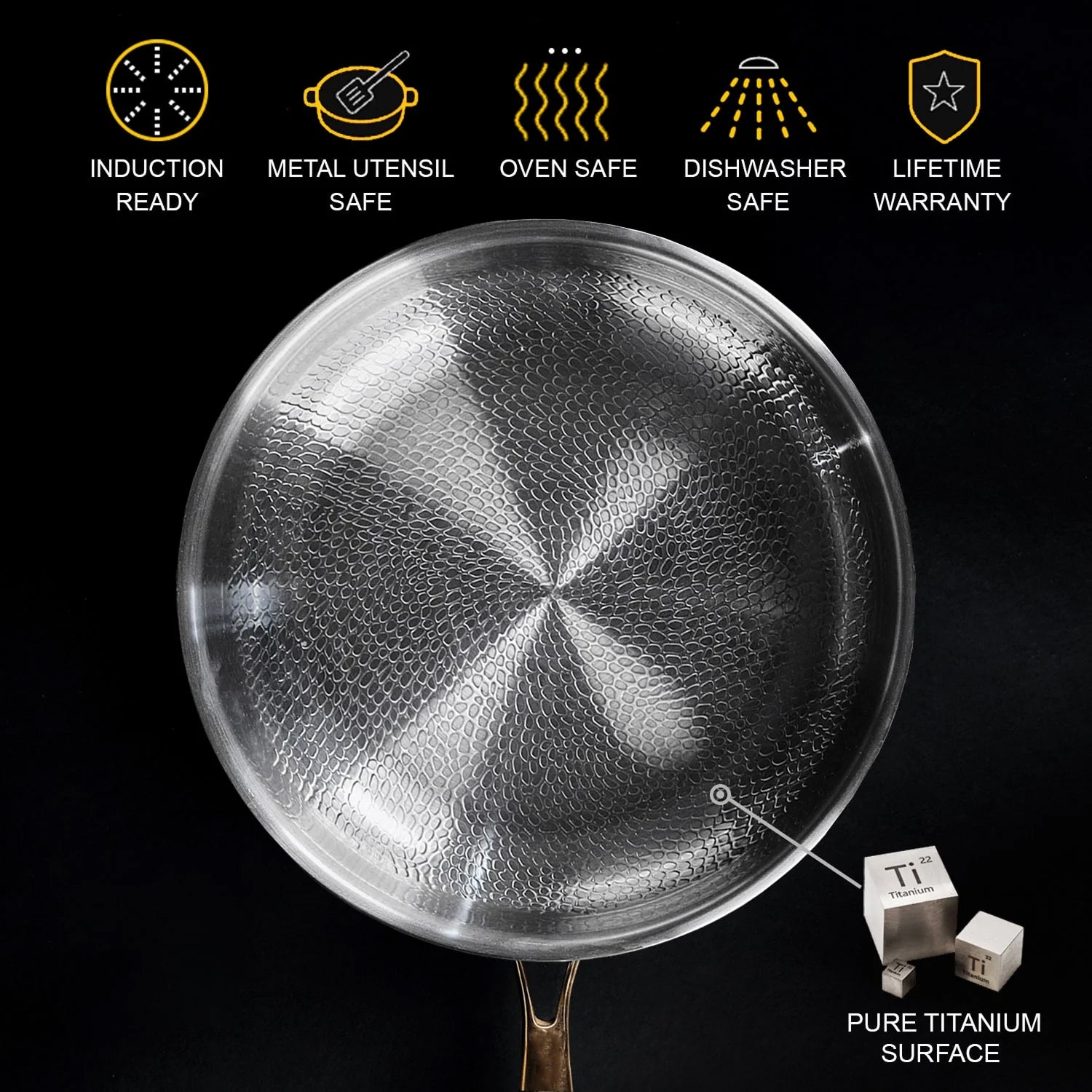 Pure Titanium Non-Stick Frying Pan Without Coating