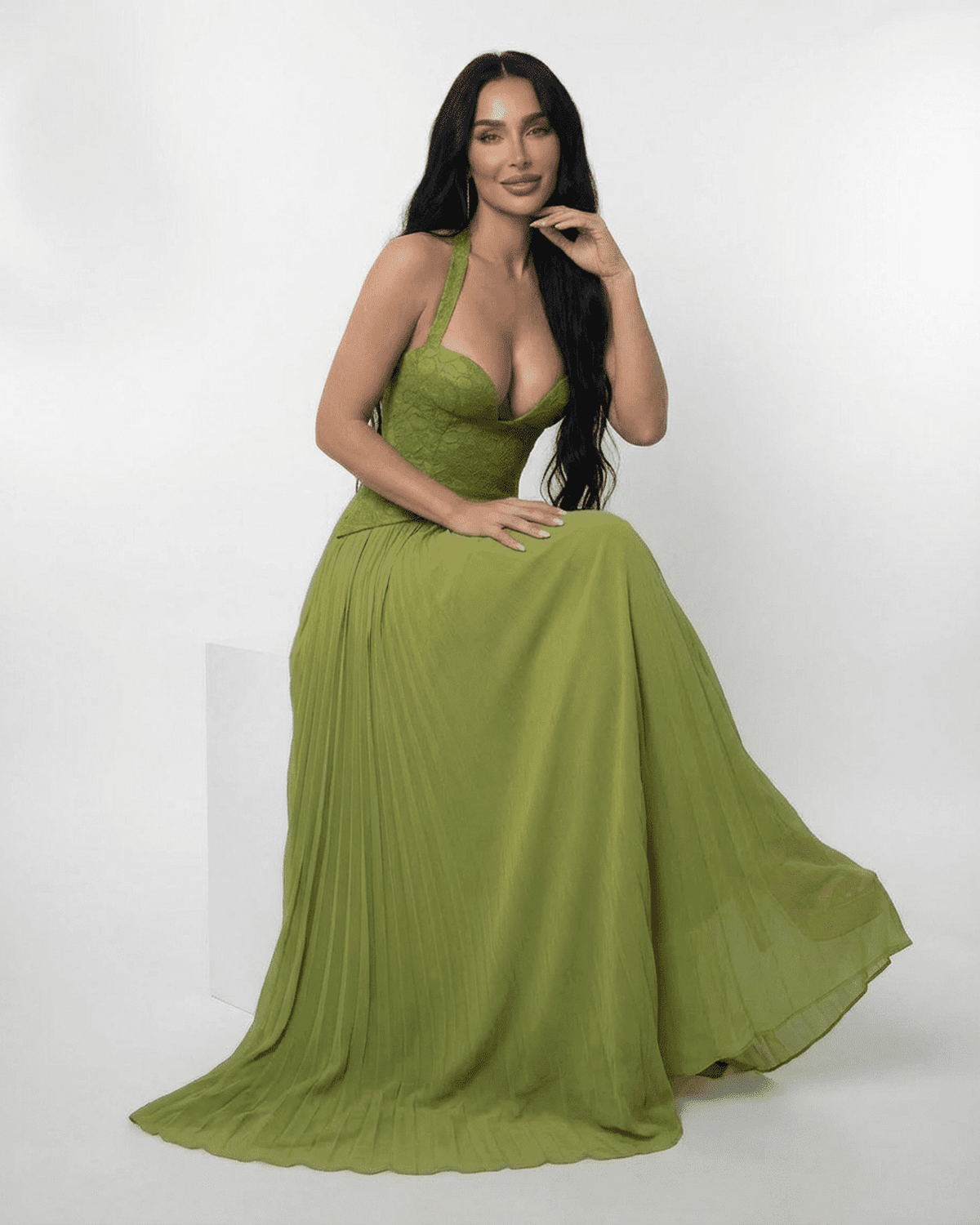 Halterneck Corset Maxi Dress | Women’s Elegant Evening Dress