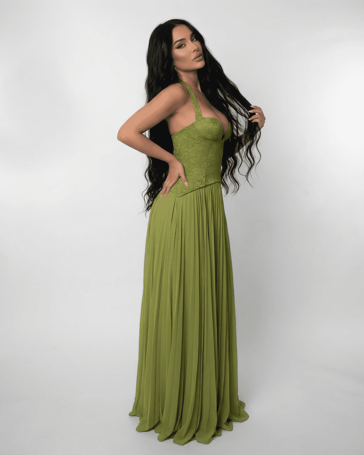 Halterneck Corset Maxi Dress | Women’s Elegant Evening Dress