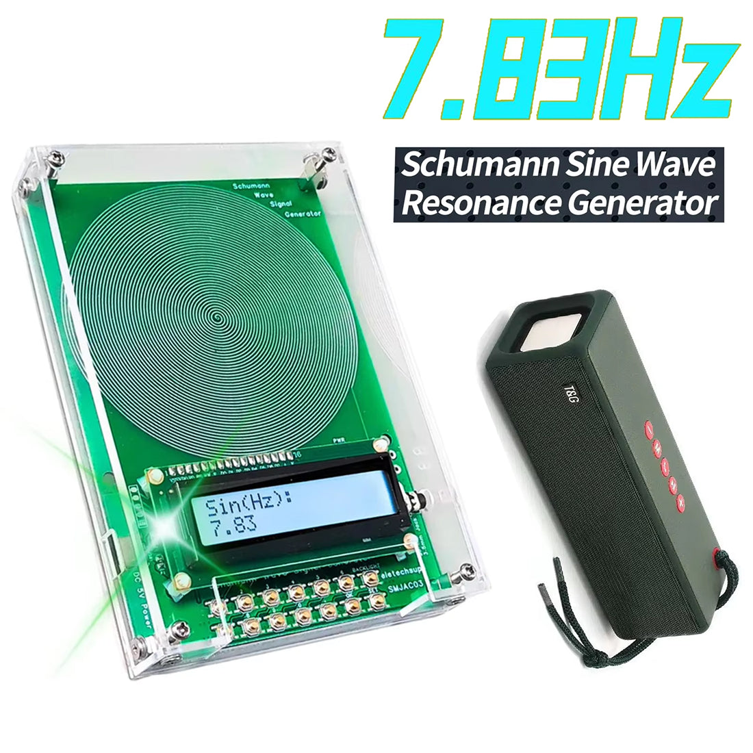 Frequency Generator For Healing Schumann Resonance | Customizable Frequency Range | Type-C Power
