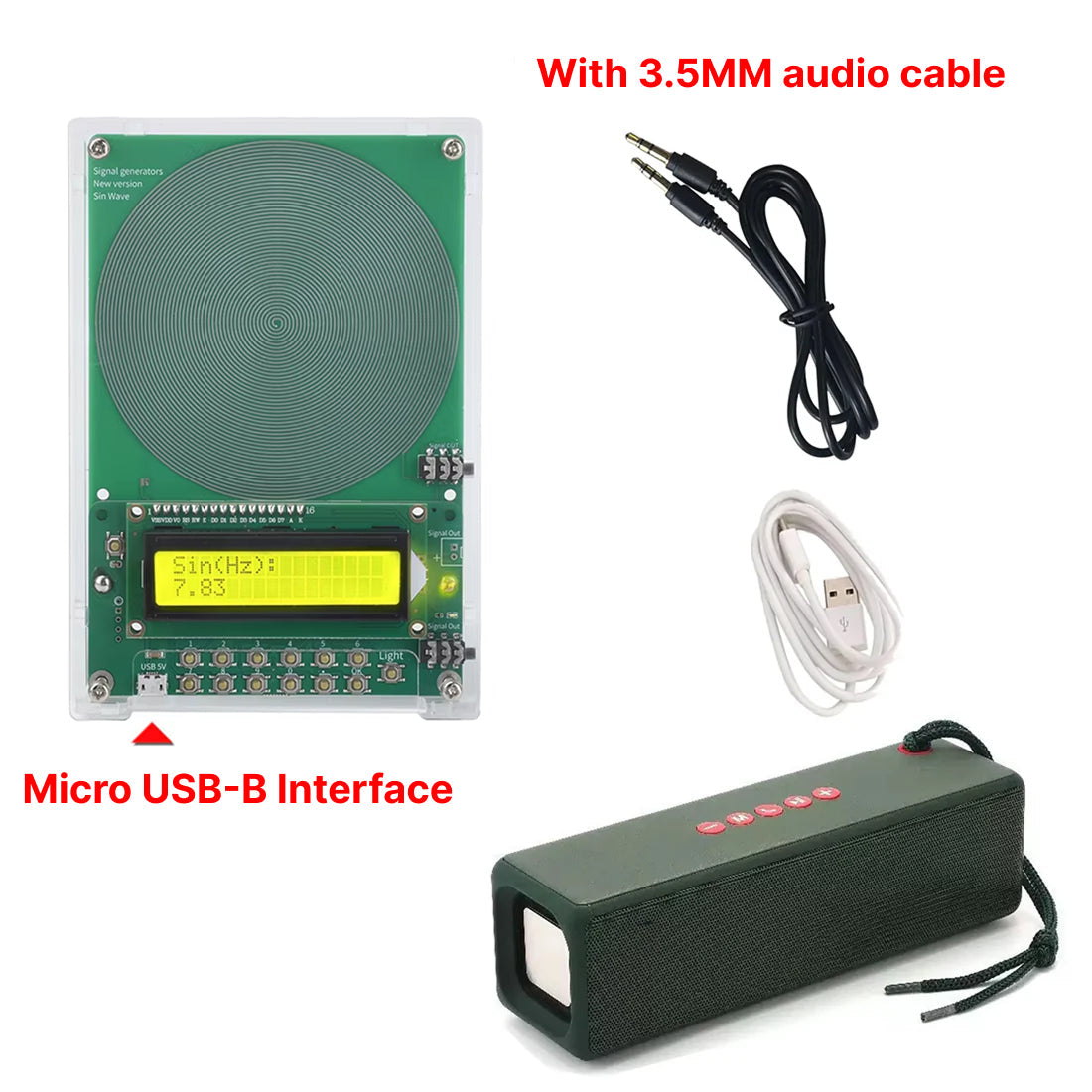 Frequency Generator For Healing Schumann Resonance | Customizable Frequency Range | Type-C Power