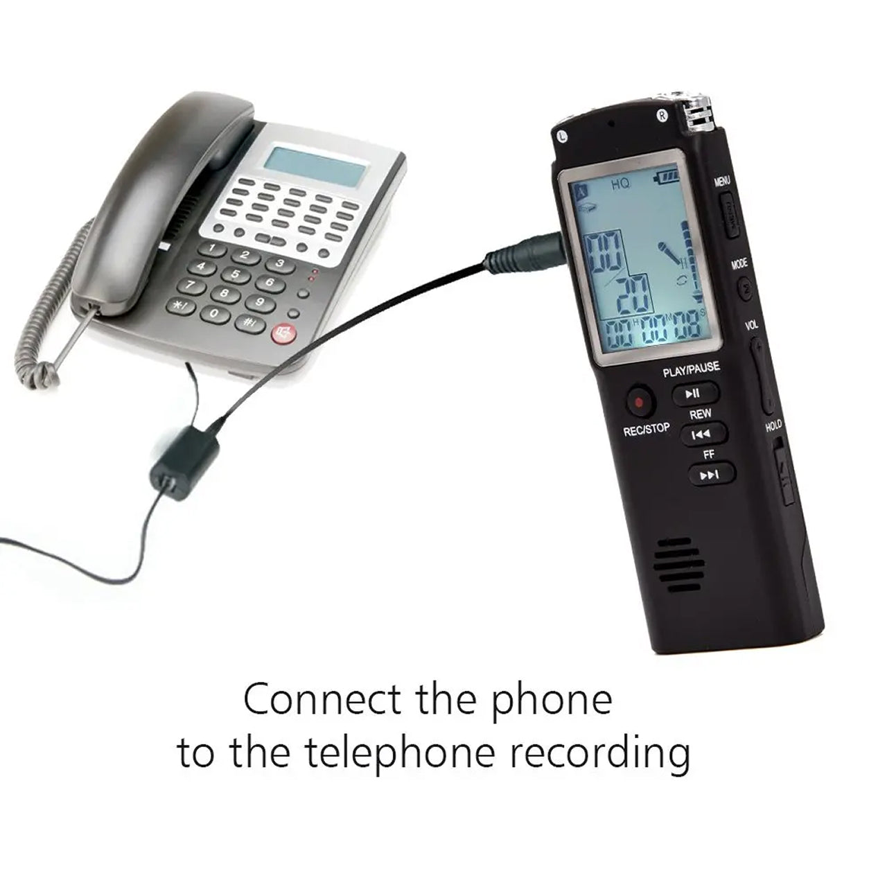 Voximex 64GB Digital Voice Recorder – 1536kbps HD Audio, Voice Activated & One-Touch Recording