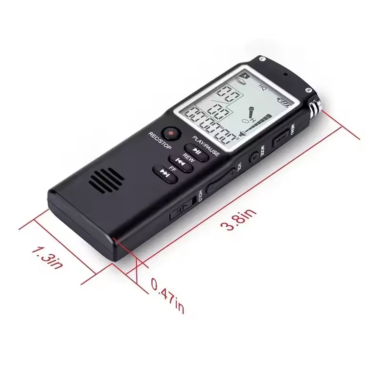 Voximex 64GB Digital Voice Recorder – 1536kbps HD Audio, Voice Activated & One-Touch Recording