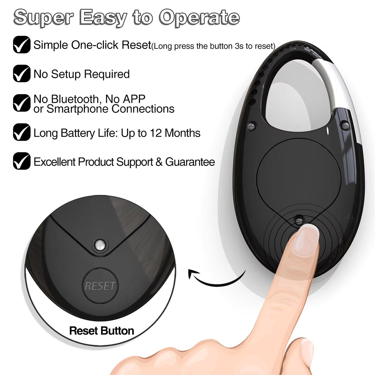 WakoWise 3D Pedometer for Walking - Accurate Step Counter - No App or Bluetooth Required - 1 Year Battery Life - Large Digital Display