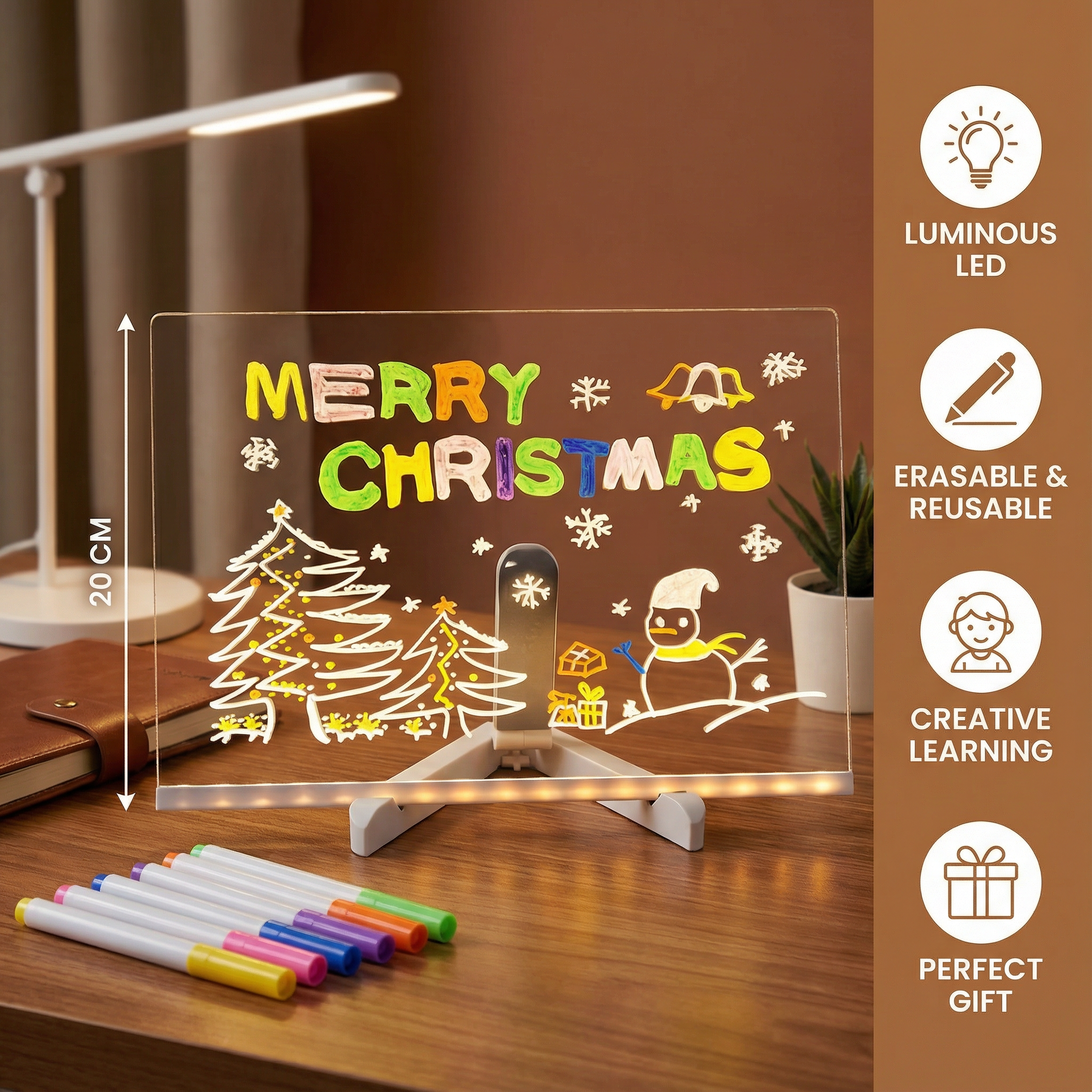 Illuminated LED Drawing Board – USB-Powered Reusable Art Toy