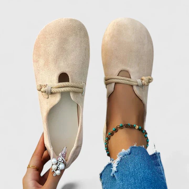 Women's Loafers Round Toe Rope Detail Slip-On Flat