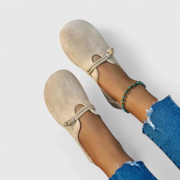 Women's Loafers Round Toe Rope Detail Slip-On Flat