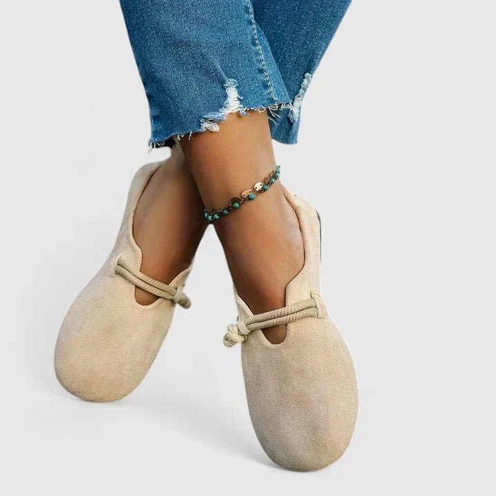 Women's Loafers Round Toe Rope Detail Slip-On Flat