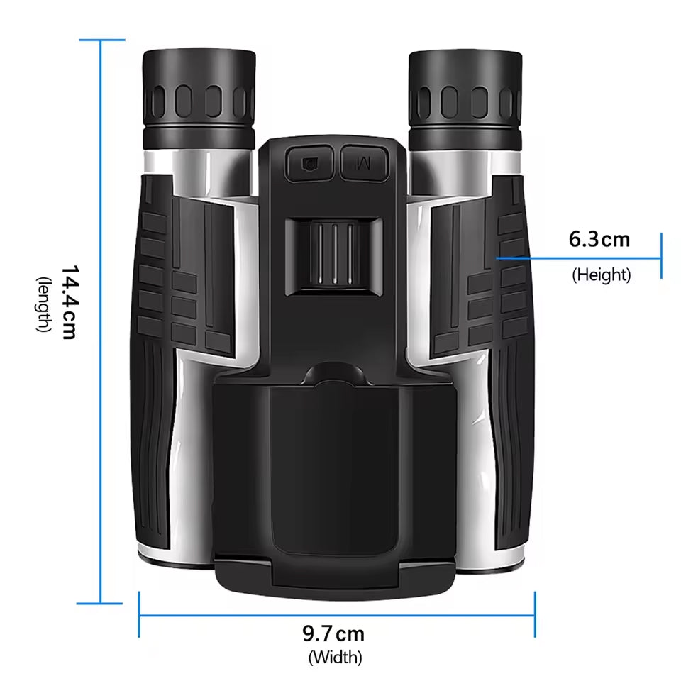 Zoomastor Binocular Camera | 48MP Imaging | 2.5K Video | 12X Optical Zoom | Night Vision