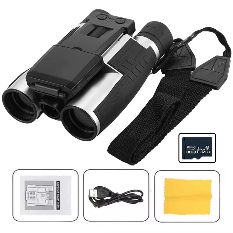 Zoomastor Binocular Camera | 48MP Imaging | 2.5K Video | 12X Optical Zoom | Night Vision