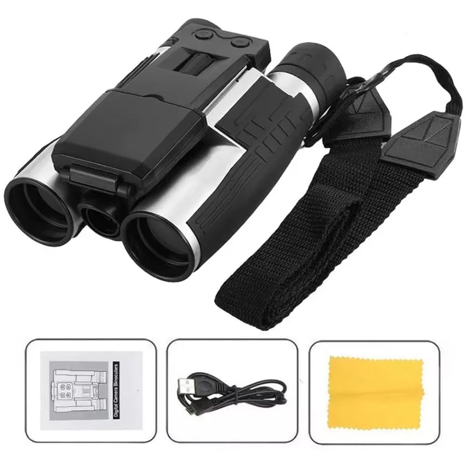 Zoomastor Binocular Camera | 48MP Imaging | 2.5K Video | 12X Optical Zoom | Night Vision