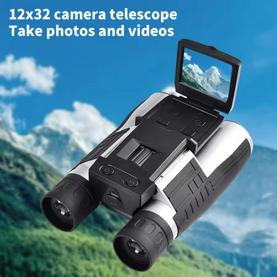 Zoomastor Binocular Camera | 48MP Imaging | 2.5K Video | 12X Optical Zoom | Night Vision